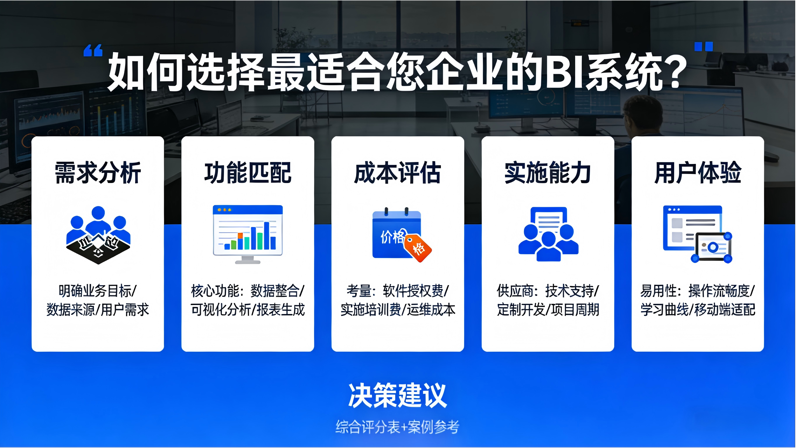 如何选择最适合您企业的BI系统？